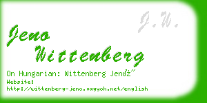 jeno wittenberg business card